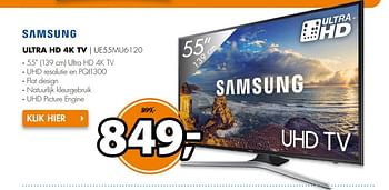 Aanbiedingen Samsung ultra hd 4k tv ue55mu6120 - Samsung - Geldig van 06/11/2017 tot 12/11/2017 bij Expert