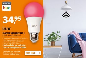 Aanbiedingen Slimme verlichting innr smart led-lamp - Innr - Geldig van 06/11/2017 tot 12/11/2017 bij Expert