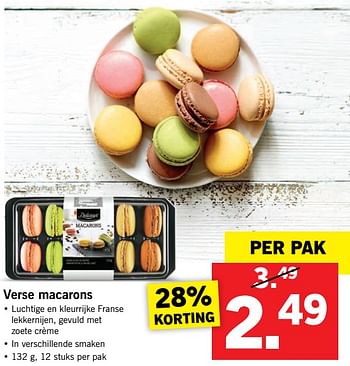 Aanbiedingen Verse macarons - Delicieux - Geldig van 06/11/2017 tot 12/11/2017 bij Lidl