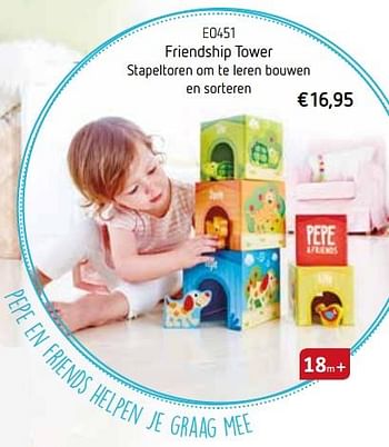 Aanbiedingen Friendship tower - Huismerk - Jovi Toys - Geldig van 03/11/2017 tot 31/12/2017 bij Jovi Toys