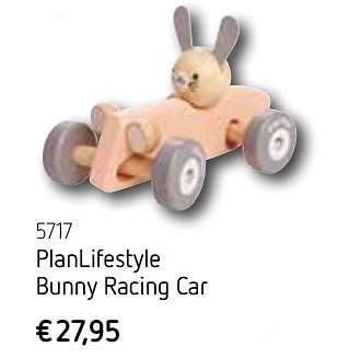 Aanbiedingen Planlifestyle bunny racing car - Huismerk - Jovi Toys - Geldig van 03/11/2017 tot 31/12/2017 bij Jovi Toys