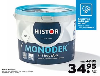 Aanbiedingen Histor monodek - Histor - Geldig van 06/11/2017 tot 19/11/2017 bij Gamma