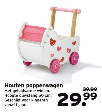 Aanbiedingen Houten poppenwagen - Huismerk - Gamma - Geldig van 06/11/2017 tot 19/11/2017 bij Gamma