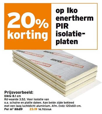 Aanbiedingen Iko enertherm pir isolatieplaten - Iko Enertherm - Geldig van 06/11/2017 tot 19/11/2017 bij Gamma