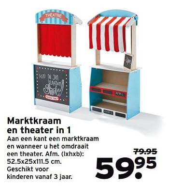Aanbiedingen Marktkraam en theater in 1 - Huismerk - Gamma - Geldig van 06/11/2017 tot 19/11/2017 bij Gamma