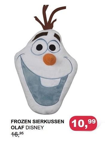 Aanbiedingen Frozen sierkussen olaf disney - Disney - Geldig van 05/11/2017 tot 02/12/2017 bij Baby & Tiener Megastore