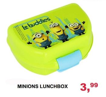 Aanbiedingen Minions lunchbox - Minions - Geldig van 05/11/2017 tot 02/12/2017 bij Baby & Tiener Megastore
