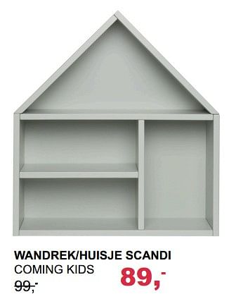 Aanbiedingen Wandrek-huisje scandi coming kids - Coming Kids - Geldig van 05/11/2017 tot 02/12/2017 bij Baby & Tiener Megastore