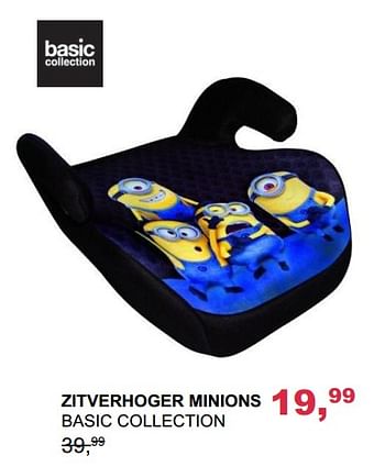 Aanbiedingen Zitverhoger minions basic collection - Basic Collection - Geldig van 05/11/2017 tot 02/12/2017 bij Baby & Tiener Megastore