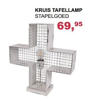 Aanbiedingen Kruis tafellamp stapelgoed - Stapelgoed - Geldig van 05/11/2017 tot 02/12/2017 bij Baby & Tiener Megastore