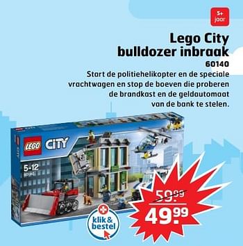 Aanbiedingen Lego city bulldozer inbraak - Lego - Geldig van 05/11/2017 tot 31/12/2017 bij Trekpleister