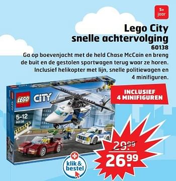 Aanbiedingen Lego city snelle achtervolging - Lego - Geldig van 05/11/2017 tot 31/12/2017 bij Trekpleister