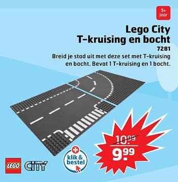 Aanbiedingen Lego city t-kruising en bocht - Lego - Geldig van 05/11/2017 tot 31/12/2017 bij Trekpleister