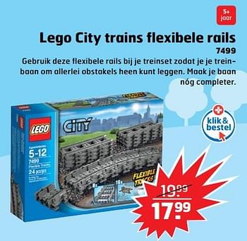 Aanbiedingen Lego city trains flexibele rails - Lego - Geldig van 05/11/2017 tot 31/12/2017 bij Trekpleister