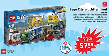 Aanbiedingen Lego city vrachtterminal - Lego - Geldig van 05/11/2017 tot 31/12/2017 bij Trekpleister