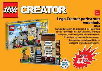 Aanbiedingen Lego creator parkstraat woonhuis - Lego - Geldig van 05/11/2017 tot 31/12/2017 bij Trekpleister