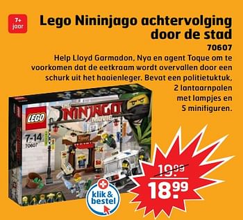 Aanbiedingen Lego nininjago achtervolging door de stad - Lego - Geldig van 05/11/2017 tot 31/12/2017 bij Trekpleister
