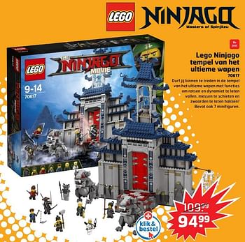 Aanbiedingen Lego ninjago tempel van het ultieme wapen - Lego - Geldig van 05/11/2017 tot 31/12/2017 bij Trekpleister