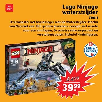 Aanbiedingen Lego ninjago waterstrijder - Lego - Geldig van 05/11/2017 tot 31/12/2017 bij Trekpleister