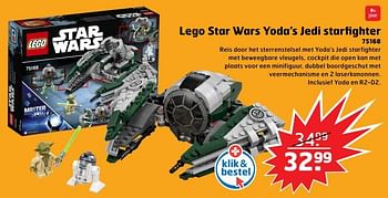 Aanbiedingen Lego star wars yoda`s jedi starfighter - Lego - Geldig van 05/11/2017 tot 31/12/2017 bij Trekpleister