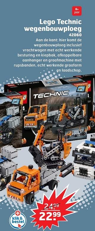 Aanbiedingen Lego technic wegenbouwploeg - Lego - Geldig van 05/11/2017 tot 31/12/2017 bij Trekpleister