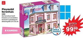 Aanbiedingen Playmobil herenhuis - Playmobil - Geldig van 05/11/2017 tot 31/12/2017 bij Trekpleister