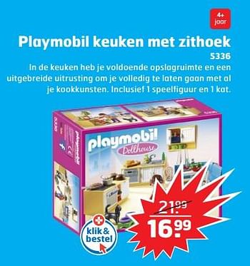 Aanbiedingen Playmobil keuken met zithoek - Playmobil - Geldig van 05/11/2017 tot 31/12/2017 bij Trekpleister