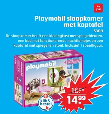 Aanbiedingen Playmobil slaapkamer met kaptafel - Playmobil - Geldig van 05/11/2017 tot 31/12/2017 bij Trekpleister