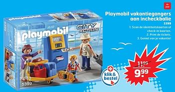 Aanbiedingen Playmobil vakantiegangers aan incheckbalie - Playmobil - Geldig van 05/11/2017 tot 31/12/2017 bij Trekpleister