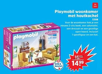 Aanbiedingen Playmobil woonkamer met houtkachel - Playmobil - Geldig van 05/11/2017 tot 31/12/2017 bij Trekpleister