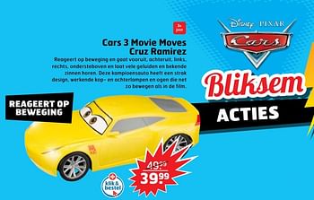 Aanbiedingen Cars 3 movie moves cruz ramirez - Disney - Geldig van 05/11/2017 tot 31/12/2017 bij Trekpleister
