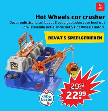 Aanbiedingen Hot wheels car crusher - Hot Wheels - Geldig van 05/11/2017 tot 31/12/2017 bij Trekpleister