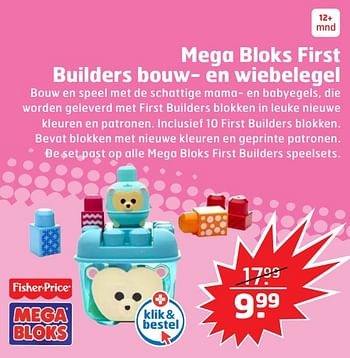 Aanbiedingen Mega bloks first builders bouw- en wiebelegel - Mega Bloks - Geldig van 05/11/2017 tot 31/12/2017 bij Trekpleister