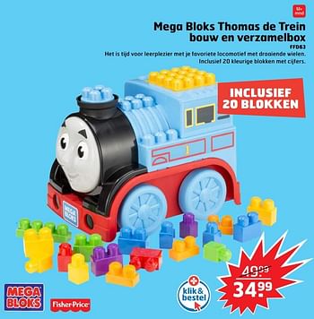 Aanbiedingen Mega bloks thomas de trein bouw en verzamelbox ffd63 - Mega Bloks - Geldig van 05/11/2017 tot 31/12/2017 bij Trekpleister