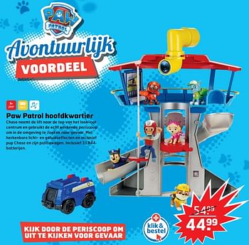 Aanbiedingen Paw patrol hoofdkwartier - PAW  PATROL - Geldig van 05/11/2017 tot 31/12/2017 bij Trekpleister