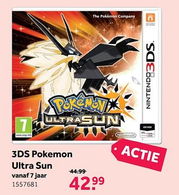 Aanbiedingen 3ds pokemon ultra sun - Nintendo - Geldig van 06/11/2017 tot 12/11/2017 bij Intertoys
