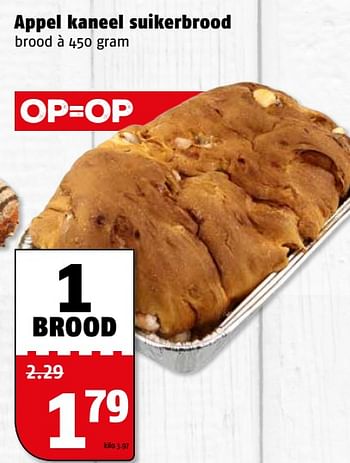Aanbiedingen Appel kaneel suikerbrood - Huismerk Poiesz - Geldig van 06/11/2017 tot 12/11/2017 bij Poiesz
