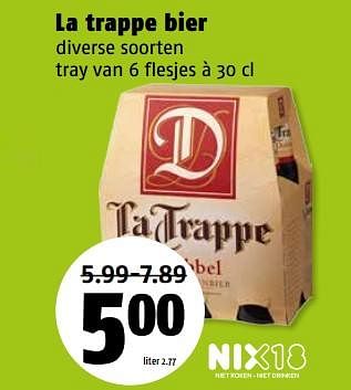 Aanbiedingen La trappe bier diverse soorten - La trappe - Geldig van 06/11/2017 tot 12/11/2017 bij Poiesz