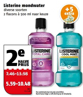 Aanbiedingen Listerine mondwater - Listerine - Geldig van 06/11/2017 tot 12/11/2017 bij Poiesz