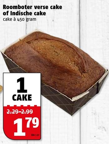 Aanbiedingen Roomboter verse cake of indische cake - Huismerk Poiesz - Geldig van 06/11/2017 tot 12/11/2017 bij Poiesz