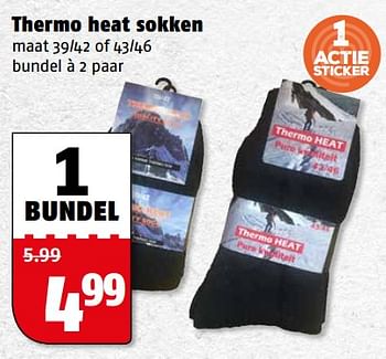 Aanbiedingen Thermo heat sokken - Huismerk Poiesz - Geldig van 06/11/2017 tot 12/11/2017 bij Poiesz