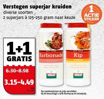 Aanbiedingen Verstegen superjar kruiden - Verstegen - Geldig van 06/11/2017 tot 12/11/2017 bij Poiesz