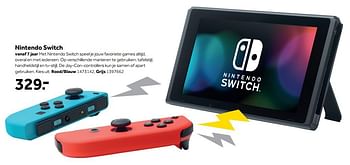 Aanbiedingen Nintendo switch rood-blauw - Nintendo - Geldig van 06/11/2017 tot 12/11/2017 bij Intertoys