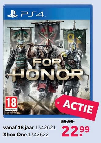 Aanbiedingen Ps4 for honor - Ubisoft - Geldig van 06/11/2017 tot 12/11/2017 bij Intertoys