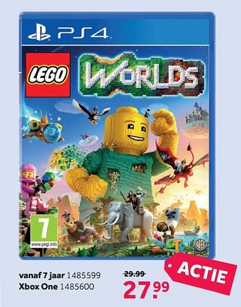 Aanbiedingen Ps4 lego worlds - Warner Brothers Interactive Entertainment - Geldig van 06/11/2017 tot 12/11/2017 bij Intertoys