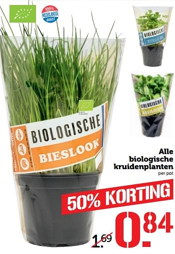 Aanbiedingen Alle biologische kruidenplanten - Huismerk - Coop - Geldig van 06/11/2017 tot 12/11/2017 bij Coop