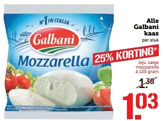 Aanbiedingen Alle galbani kaas - Galbani - Geldig van 06/11/2017 tot 12/11/2017 bij Coop