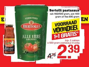 Aanbiedingen Bertolli pastasaus - Bertolli - Geldig van 06/11/2017 tot 12/11/2017 bij Coop