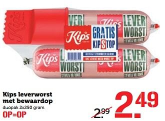 Aanbiedingen Kips leverworst met bewaardop - Kips - Geldig van 06/11/2017 tot 12/11/2017 bij Coop