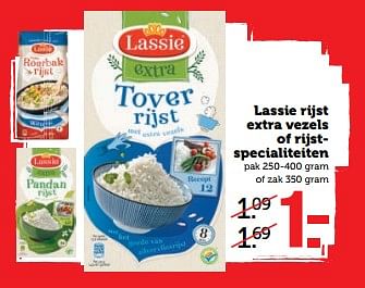 Aanbiedingen Lassie rijst extra vezels of rijstspecialiteiten - Lassie - Geldig van 06/11/2017 tot 12/11/2017 bij Coop